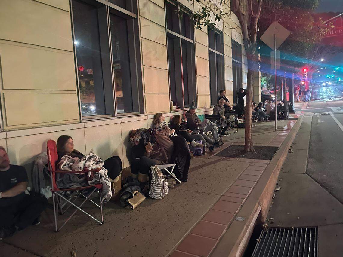 Foo Fighters fans lined up Sept. 12, 2025, ahead of a surprise concert at the Fremont Theater in downtown San Luis Obispo the following day.