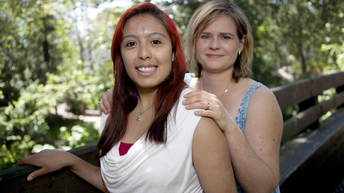 California's Big Sister of the Year Sarah Levanway with 19-year-old Mayra Rios of Los Osos. The pair were matched in 2007 when Rios was 11 years old.