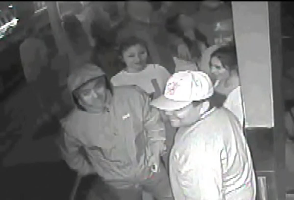San Luis Obispo Police Department released video surveillance stills of persons of interest in two reported stabbing incidents in downtown San Luis Obispo, California in the early morning hours of June 19, 2022.