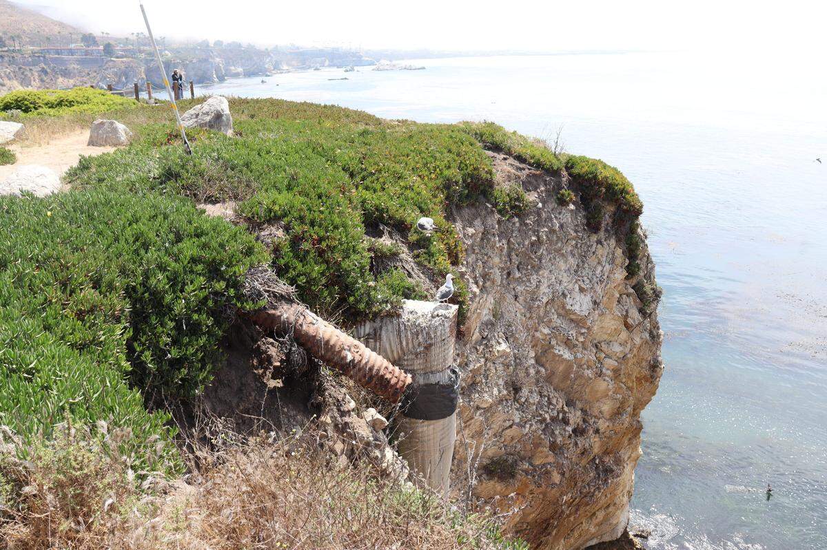 The Bipartisan Infrastructure Law will provide $200,000 in funding to prevent ocean bluff erosion at Dinosaur Caves Park in Pismo Beach. The $3.1 million project with replace all of the storm drain infrastructure and add a secure wall to protect the street and ocean bedrock.