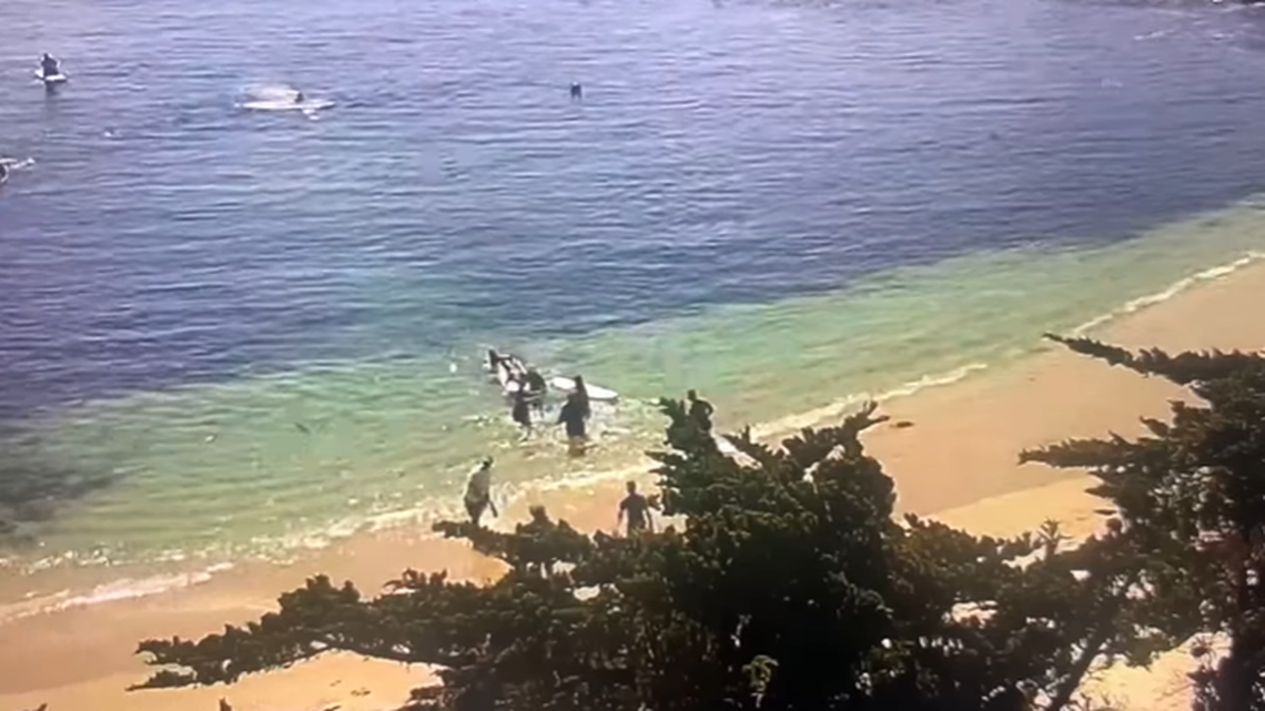 A swimmer was bitten by a shark on June 22, 2022, at Lovers Point Beach in Pacific Grove, California, officials said.