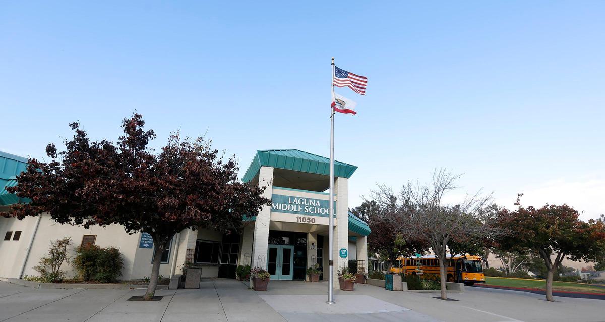 A threat of a school shooting found on a restroom mirror at Laguna Middle School on Monday was a prank by a 13-year-old student and two friends, police said Wednesday.