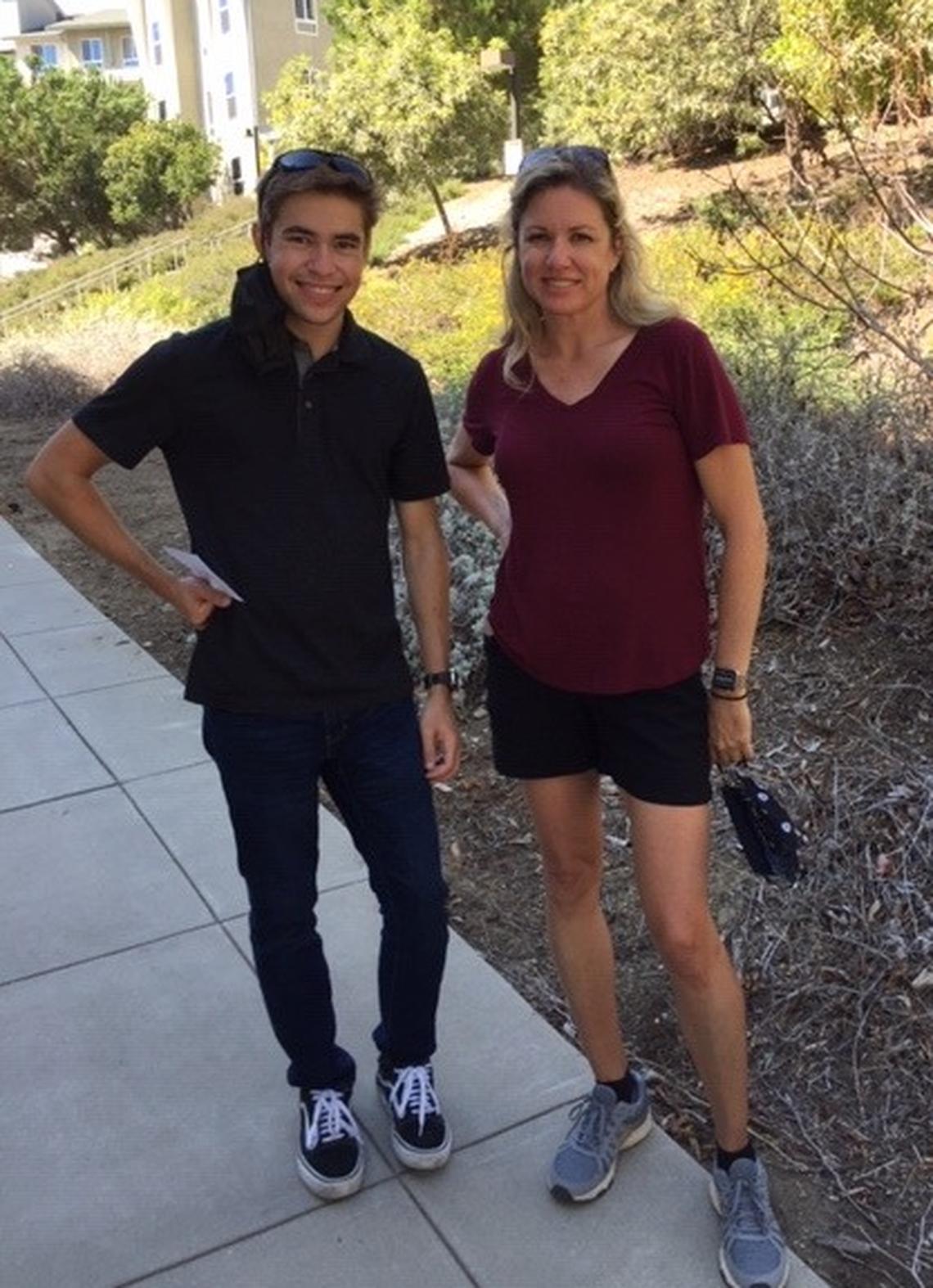 Cal Poly student Zach Blanchard with his mom, Susan. “He wanted the best of everything, and he knew Cal Poly had a great engineering school,” she said of her son.