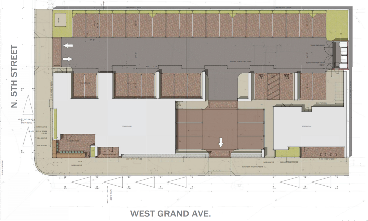 Developer Gorman Post, LLC, is planning to build a four-story, 55-foot mixed-use building featuring 30 units and ground-floor commercial space at 501 and 551 West Grand Ave. in Grover Beach.