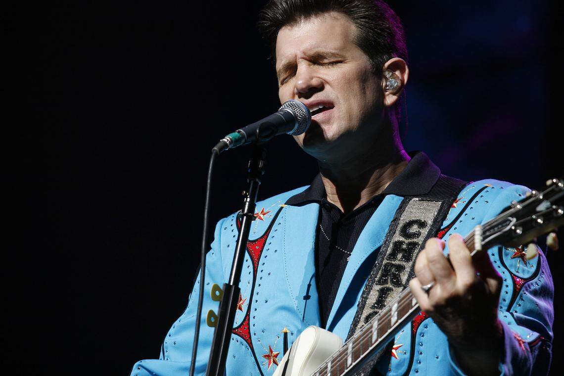 Chris Isaak, seen performing at the Beacon Theatre in New York City in 2007, plays May 23, 2025, at Vina Robles Ampitheatre in Paso Robles.