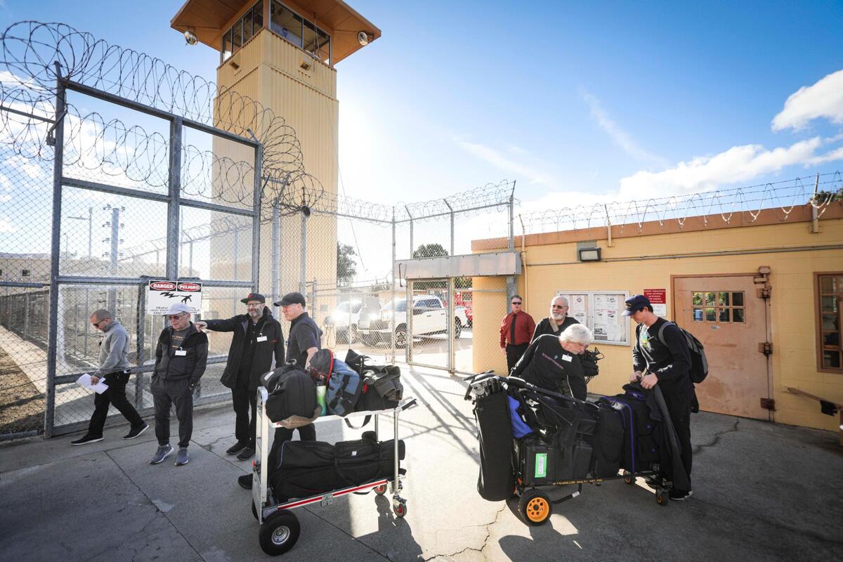 Hollywood filmmaker Daniel Ostroff visited the California Men’s Colony in San Luis Obispo on Nov. 12, 2024, to film footage for his documentary “Pickleball in Prison.”