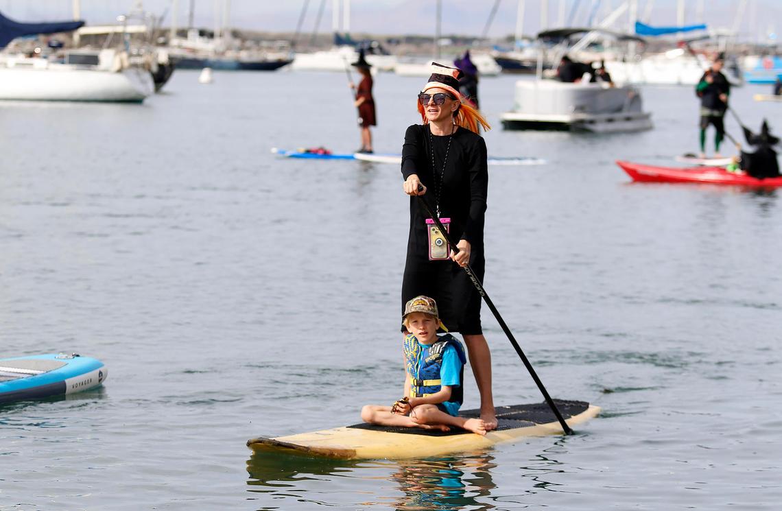 Witches and warlocks took over the waters in Morro Bay on Saturday, Oct. 26, 2024, for their annual cackling cruise around the harbor.