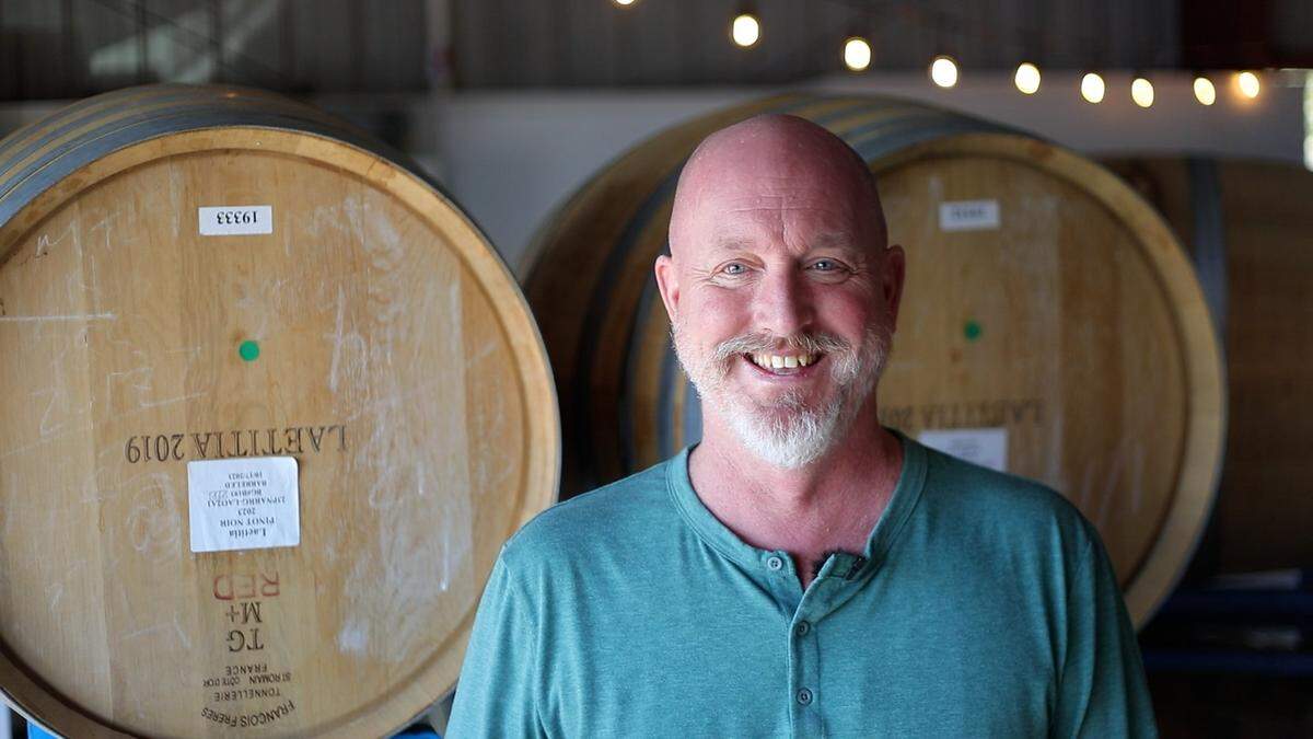 Eric Hickey is general manager, winemaker and partner at Laetitia Vineyards and Winery, seen here on Dec. 18, 2025. After a bankruptcy, Laetitia came under new ownership and is tearing out its old vineyards and planning remodels.