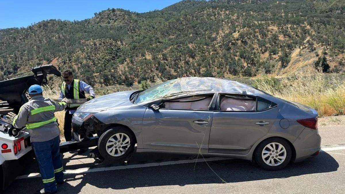 One person suffered major injuries on Monday, June 12, 2023, in a rollover crash on Highway 166. The the single-vehicle incident occurred about 40 miles east of Highway 101.