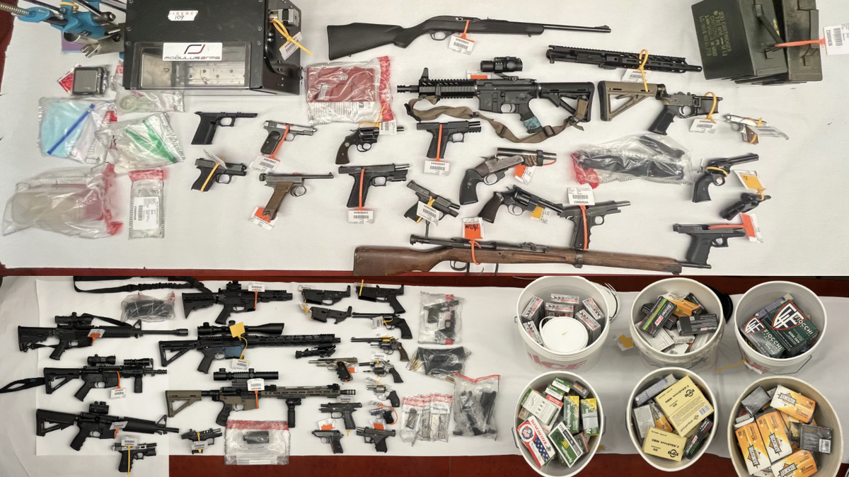 Billy Benjamin Hernandez was arrested on several counts of being felon in possession of a firearm after San Luis Obispo County Sheriff’s deputies found multiple guns belonging to him in June, 2023.
