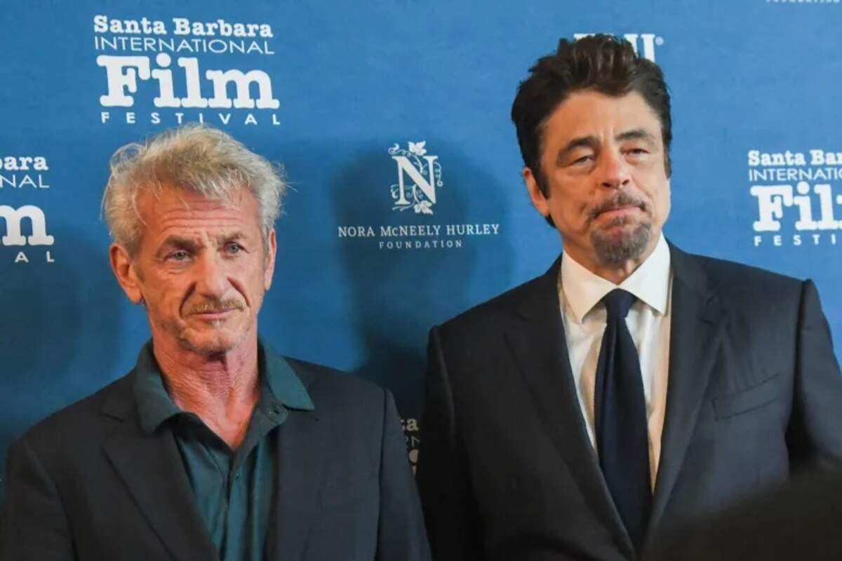 Actors Sean Penn and Benicio Del Toro on the red carpet Monday night, Feb. 9, 2026, at the Santa Barbara International Film Festival.