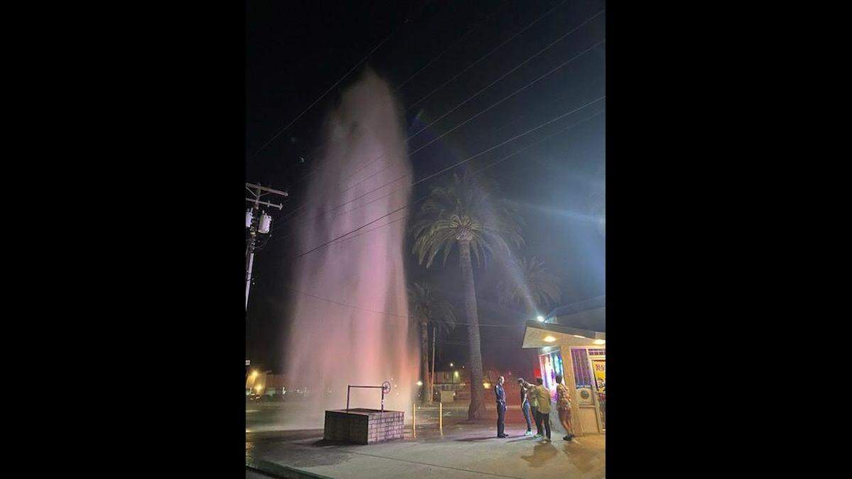A drunk driver hit this fire hydrant at the corner of California Boulevard and Hathway Avenue in San Luis Obispo, the San Luis Obispo Police Department said.