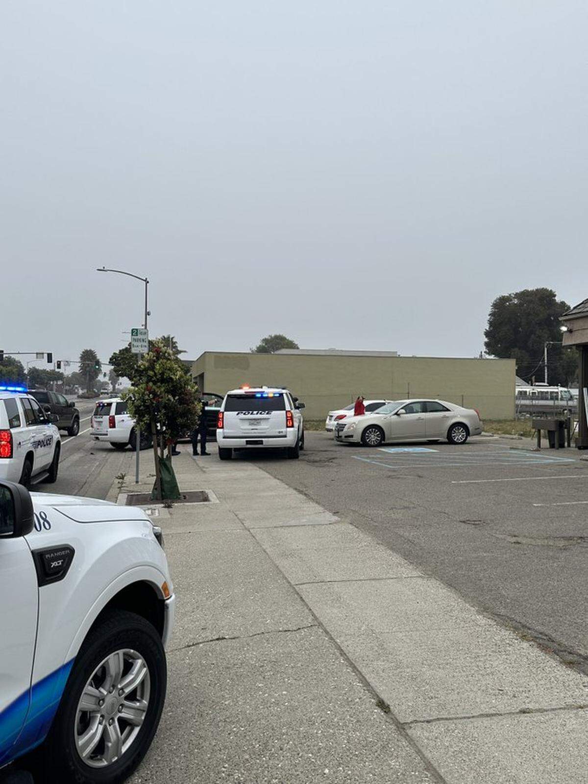 Grover Beach Police Department officers arrested two people who allegedly were in possession of a stolen vehicle from Tulare County.