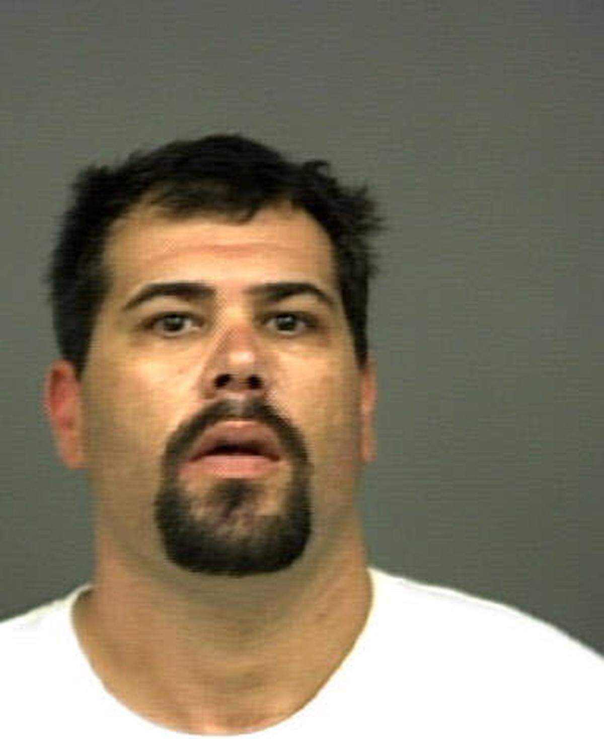 David Carl Angello, 42, of Ocean, California, was arrested Saturday, July 7, 2018, on suspicion of felony vandalism, brandishing a firearm at a peace officer, and resisting a peace officer by means of threats or violence. He was convicted on Wednesday, July 15, 2020.