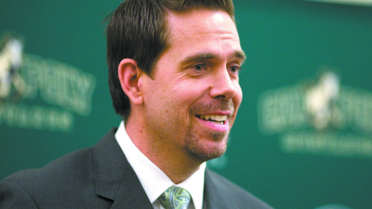 Sam Crosson in his first season as Cal Poly’s head women’s volleyball coach.