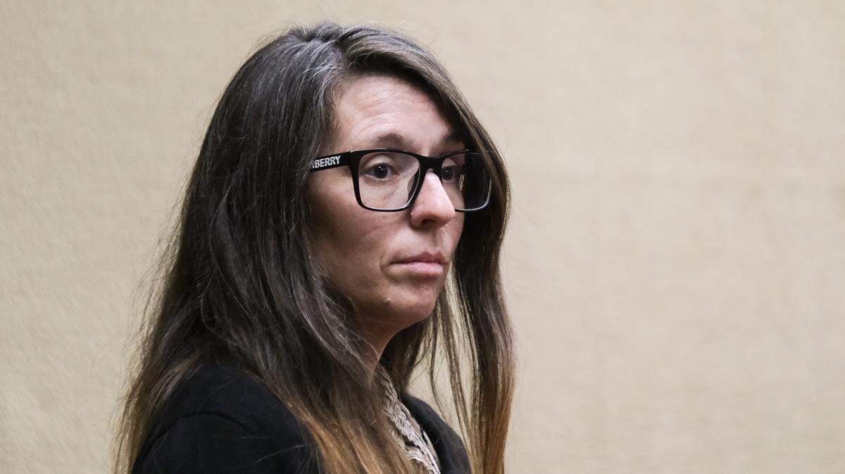 Vanessa Noblitt, 44, appears in San Luis Obispo Superior Court for the first time on Jan. 8, 2025. She is accused of hitting and killing 87-year-old cyclist Saul Goldberg of Avila Beach while she was allegedly driving under the influence on July 23, 2024.