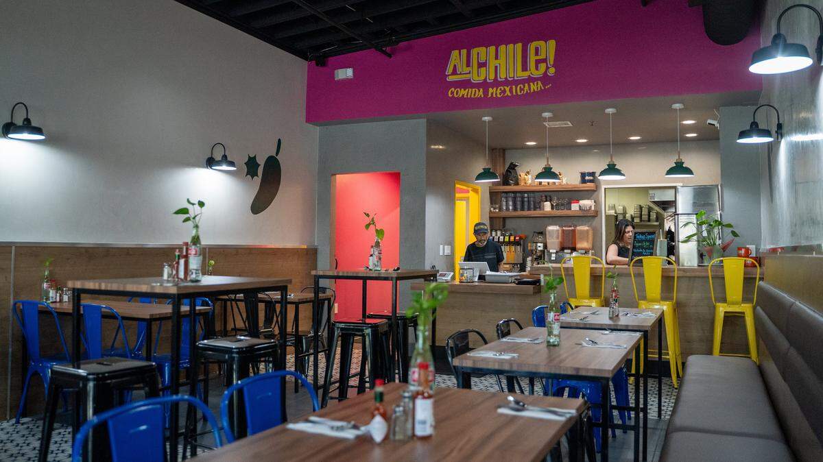 The interior of Al Chile! in Paso Robles on Thursday, March 19, 2026. The family-owned Mexican restaurant opened in November with a soft opening, serving family recipes like birria, menudo, enchiladas and tacos.