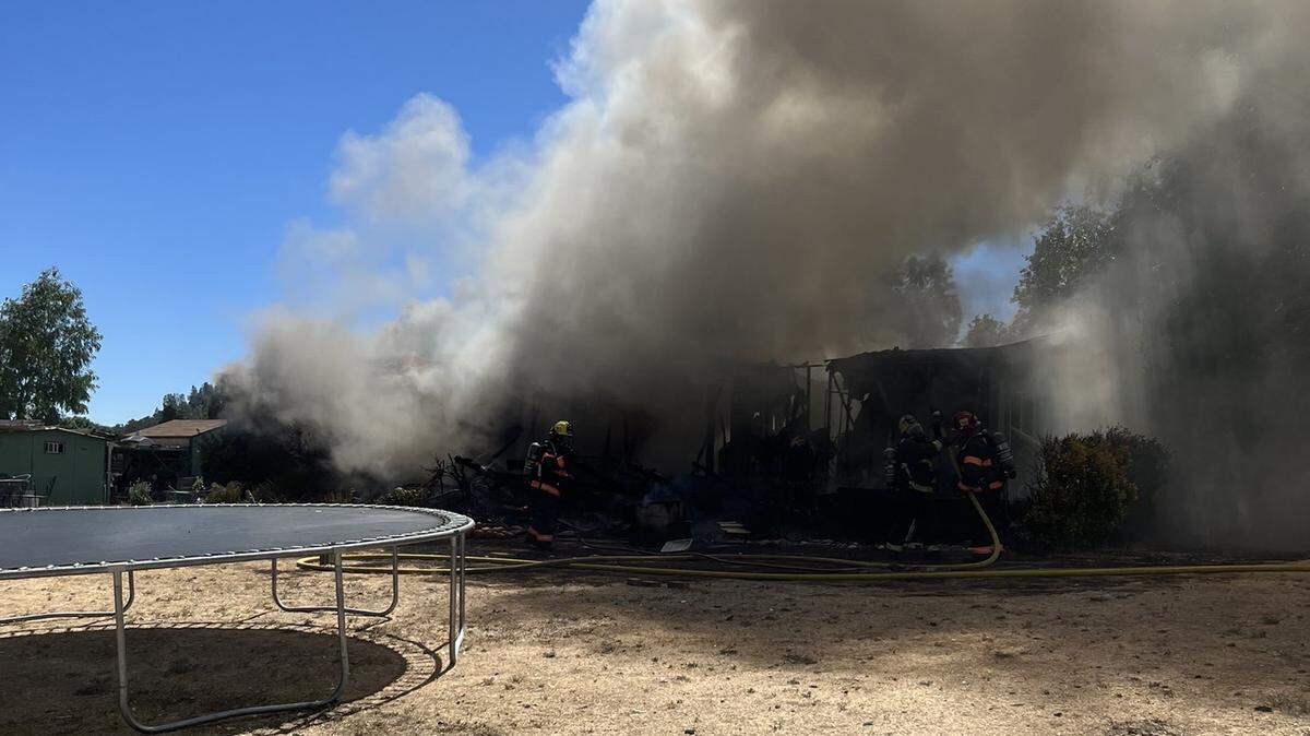 A single family home caught fire on the 9000 block of Los Palos Road in Atascadero on Sept. 7, 2023.