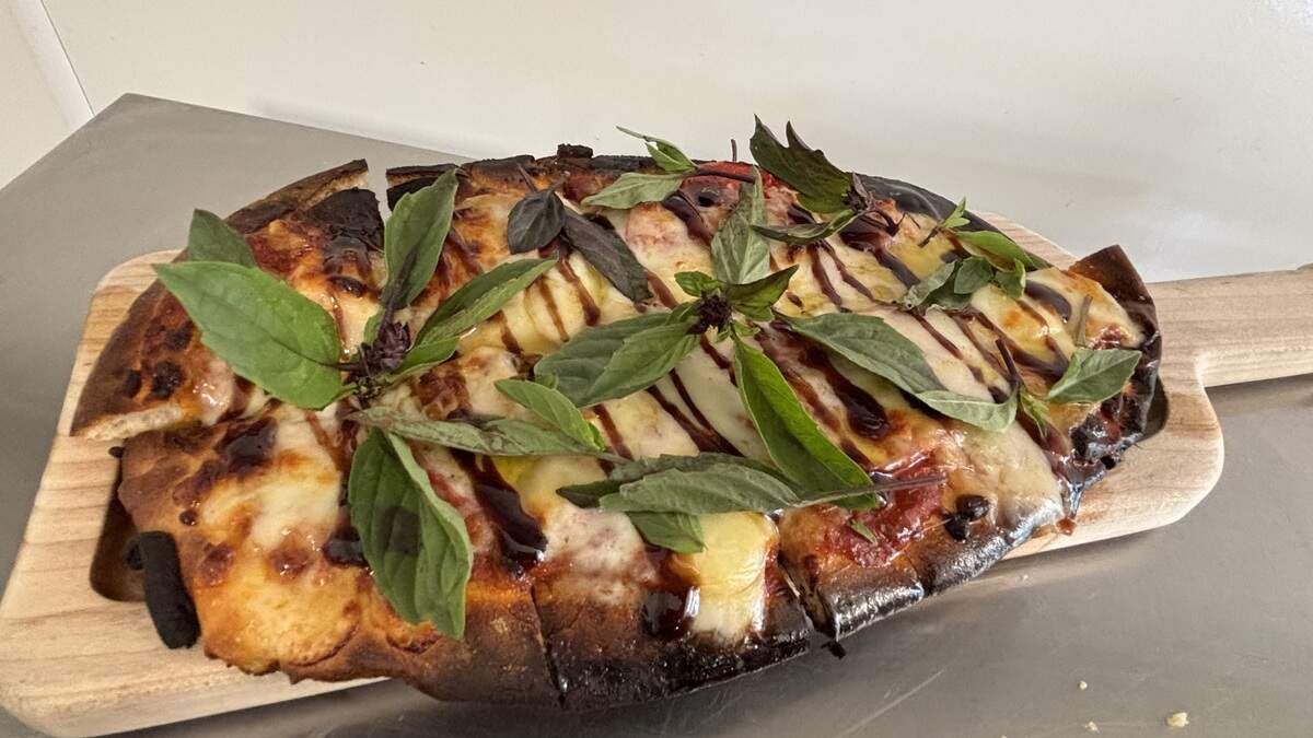 Flatbreads are among the menu items at Melo Mela Kitchen, the new restaurant at Bianchi Winery in Paso Robles, seen here on June 25, 2026.