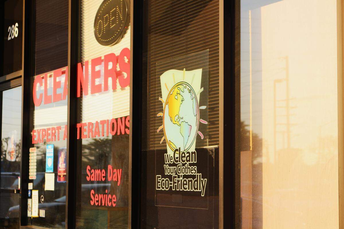 This dry cleaner in Los Angeles advertises that it cleans client’s clothes “eco-friendly,” meaning it does not use perchloroethylene, or PCE.