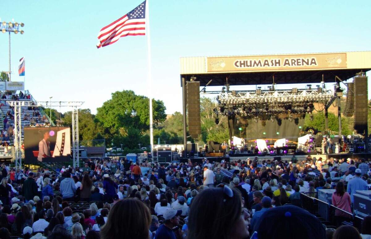As the Mid-State Fair’s crowd waits for the Sugarland concert in 2011, from way in back, The Tribune’s Kathe Tanner grabbed this shot of the set-up.