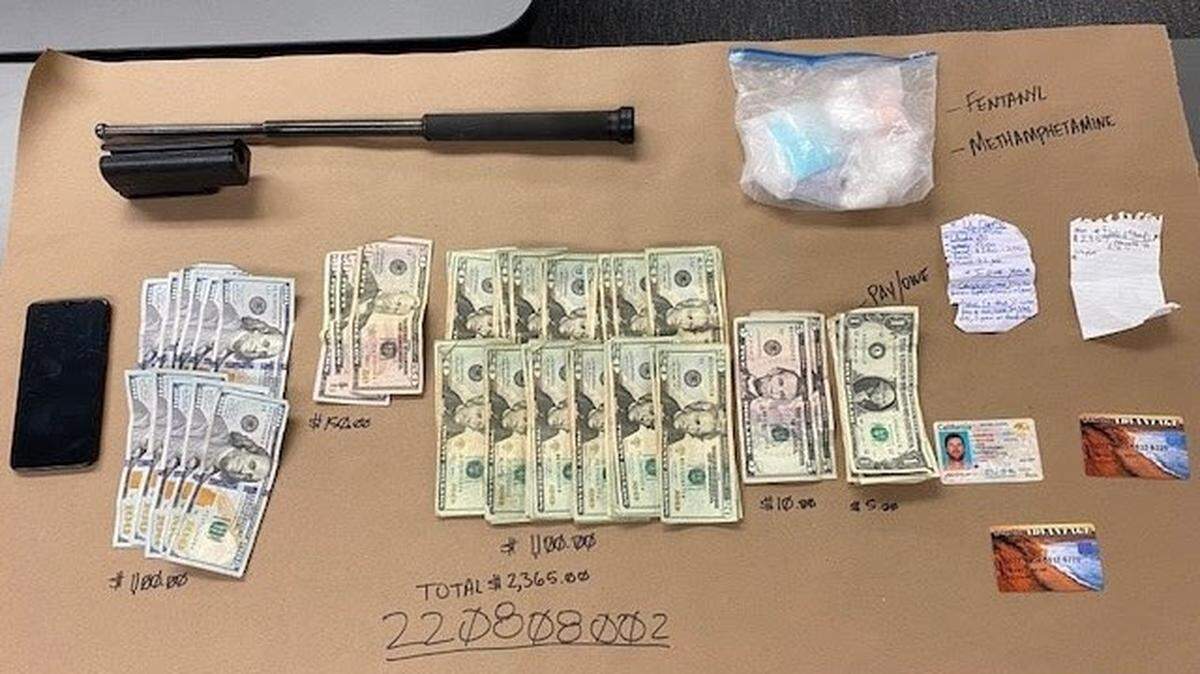 Arroyo Grande resident Jordan Chase Johnson was arrested and charged with 16 crimes, including possession of narcotics with intent to sell, on August 8, 2022.