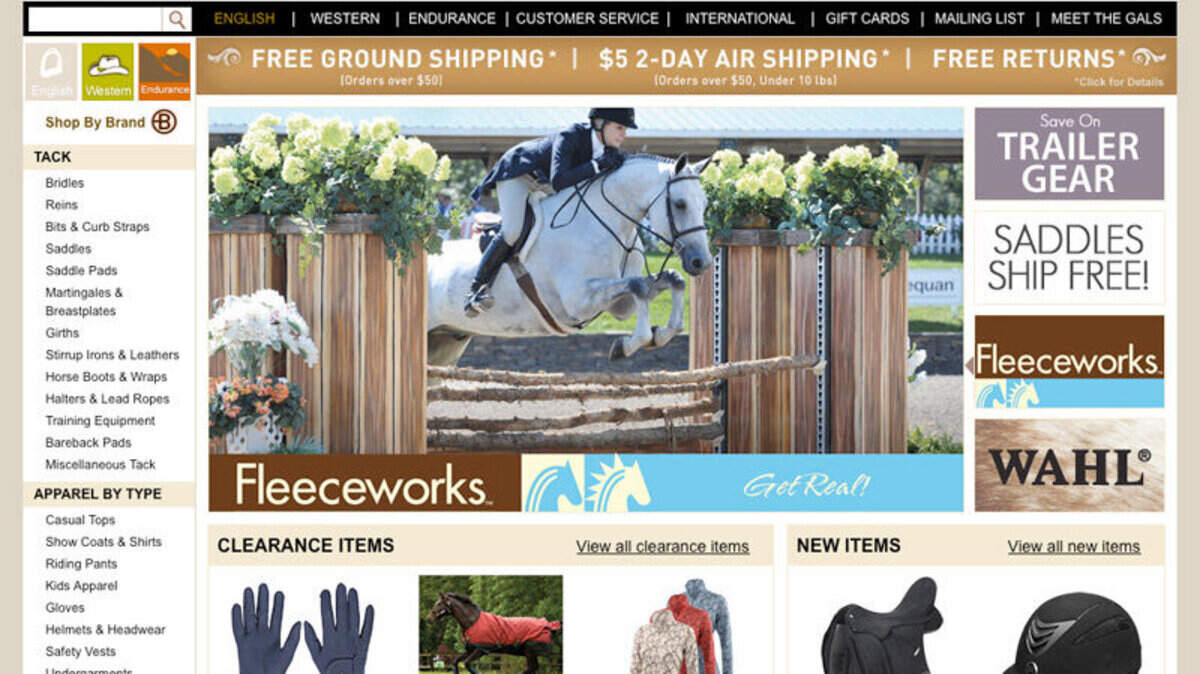 Riding Warehouse sells tack, apparel, boots, horse blankets and stable equipment for English, Western and endurance riders on its website, www.ridingwarehouse.com.
