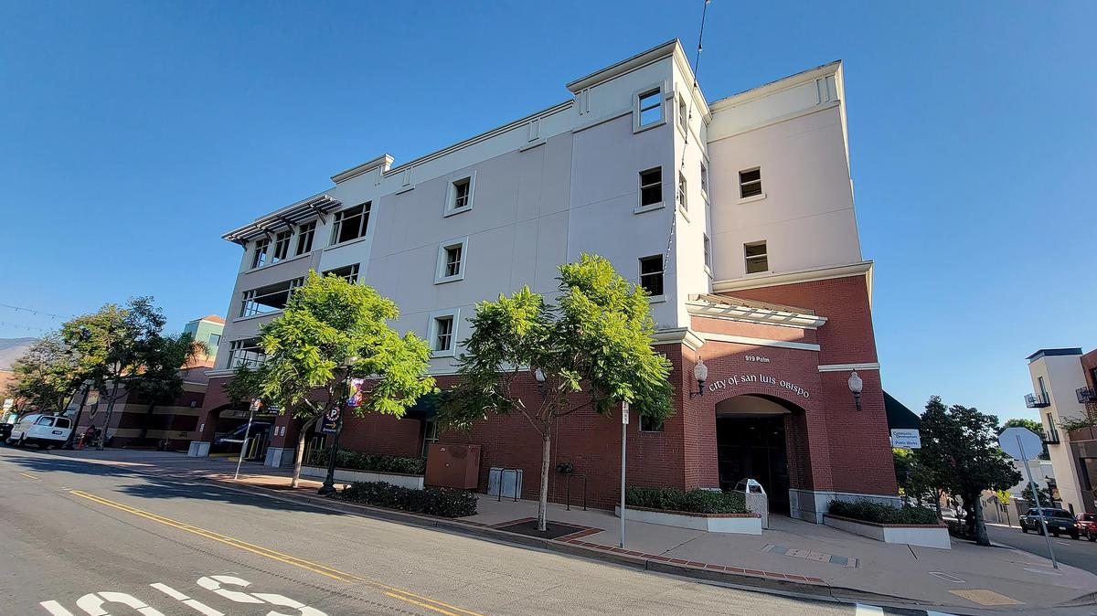A person died by suicide in a fall in the 900 block of Palm Street in downtown San Luis Obispo on Tuesday, Nov. 15, 2022, after a mental health crisis, the San Luis Obispo Police Department said. This parking structure is located on Palm and Morro streets.