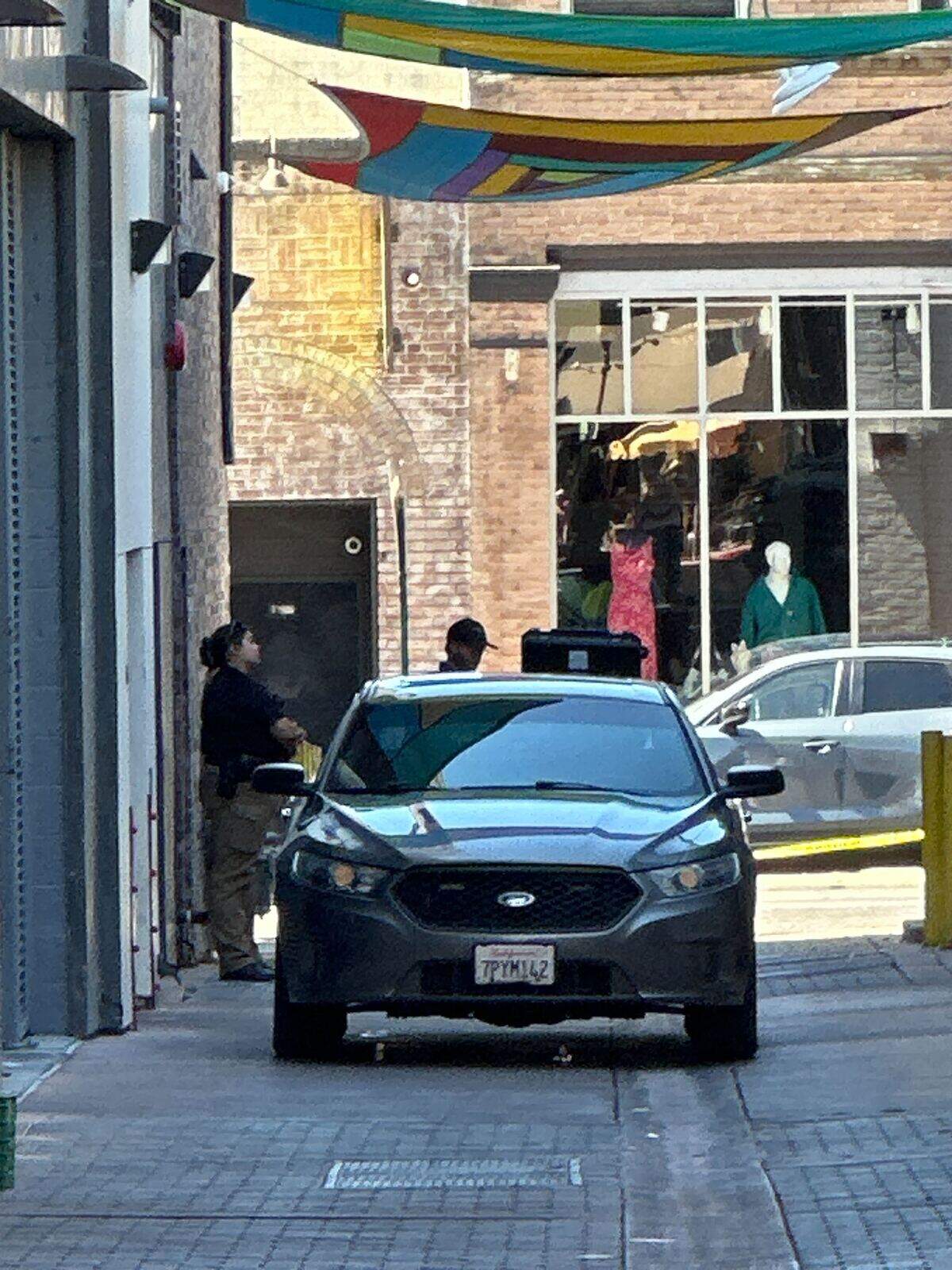 San Luis Obispo police blocked off Marsh and Garden streets downtown Sept. 9, 2025, due to a person barricaded inside Hotel Cerro.