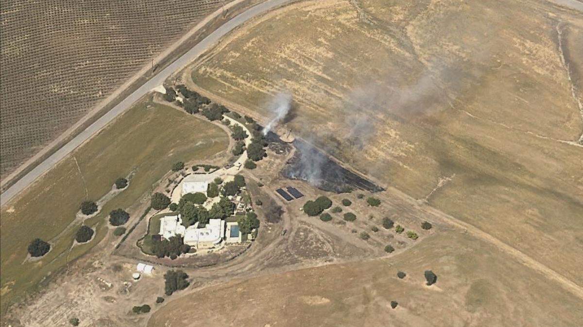 A vegetation fire on Ranchita Canyon Road threatened a structure in San Miguel on April 30, 2026.