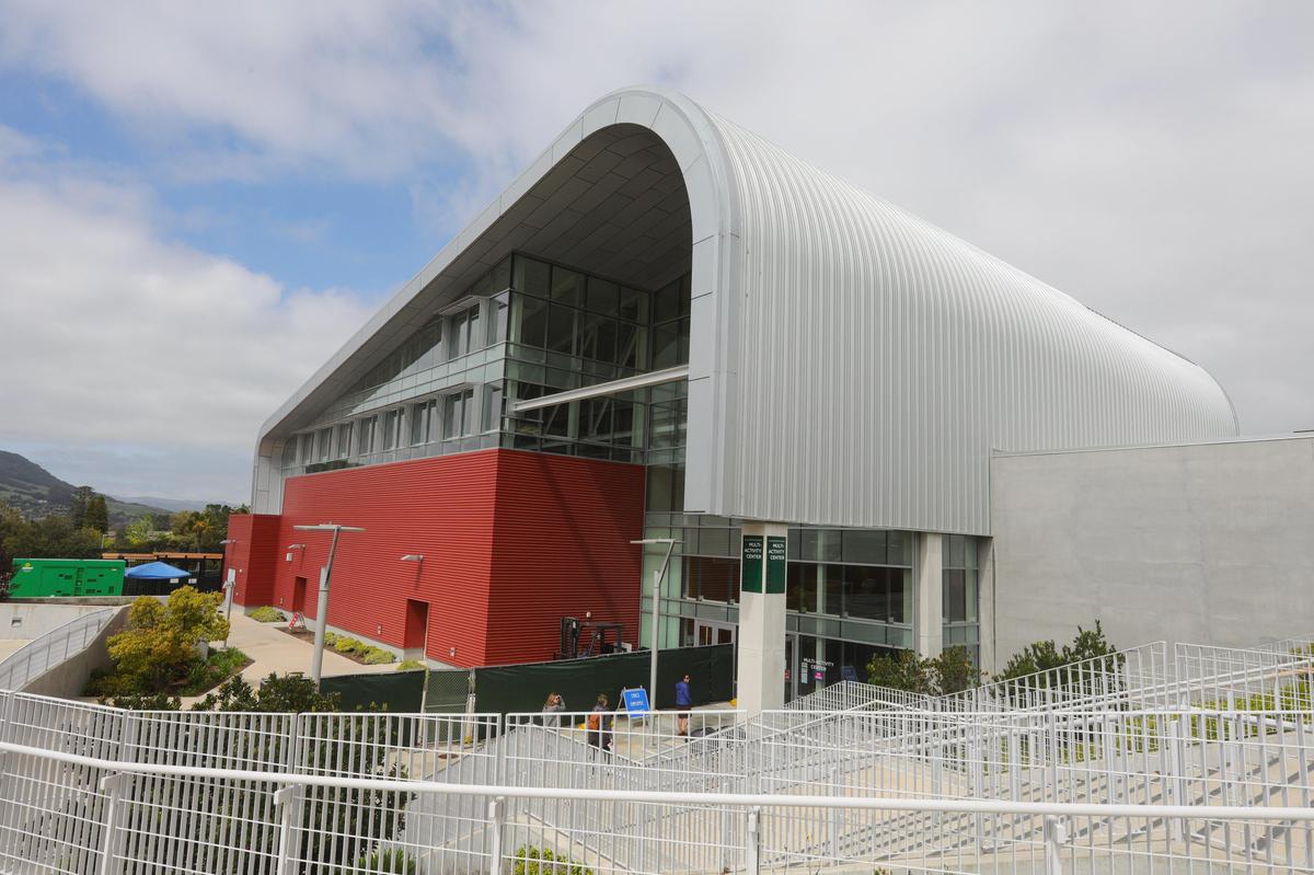 The Recreation Center at Cal Poly has been transformed into a temporary alternate care site for potential coronavirus patients who need care below hospitalization.