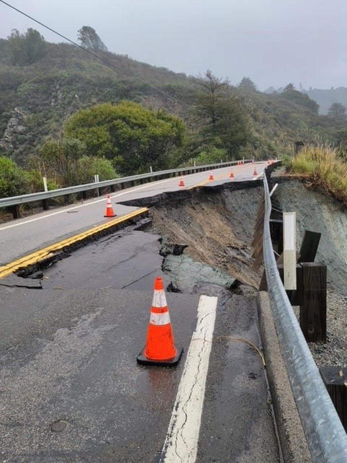 Caltrans is working on a repair strategy for the Dani Creek slide.