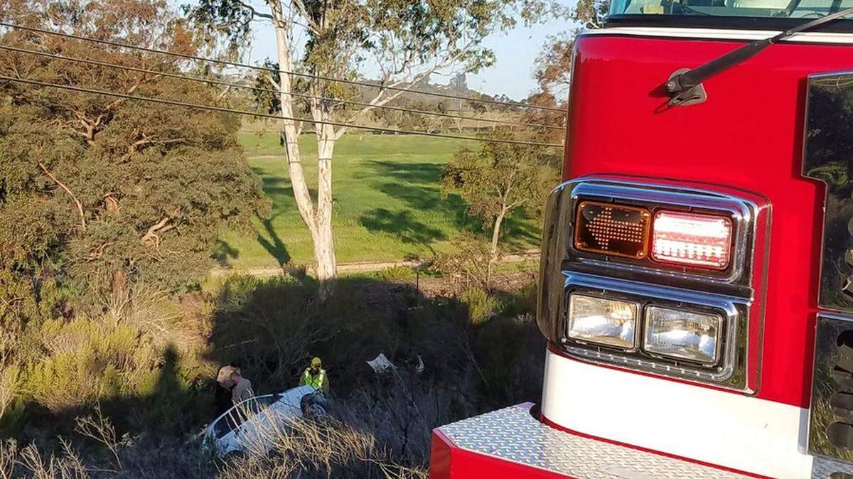 Cal Fire crews on the scene of a fatal vehicle collision on southbound Highway 101, just north of Vineyard Drive.
