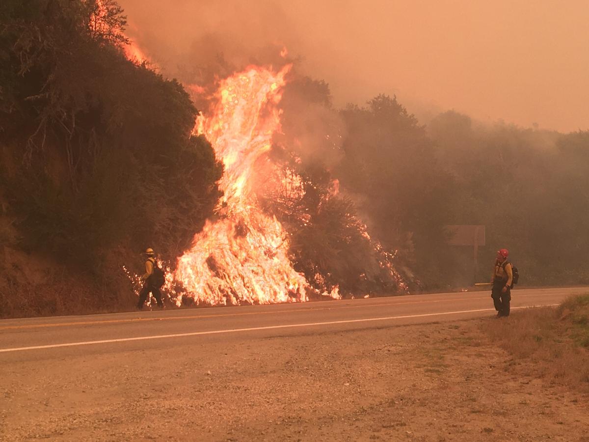 The Dolan Fire has held at 2,500 acres near Big Sur since Tuesday night. Smoky conditions have blocked potential air attacks, according to the Los Padres National Forest Service.