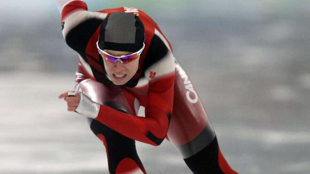 Christine Nesbitt of Canada skates to a gold medal in the women's 1,000-meter speedskating competition. (John Mahoney / Canwest News Service / MCT)