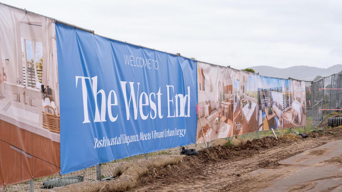 Developer Coastal Community Builders officially broke ground on the construction of Trinity, a 23-unit mixed-use condo development at 197 W Grand Ave., pictured Wednesday, March 26, 2025.