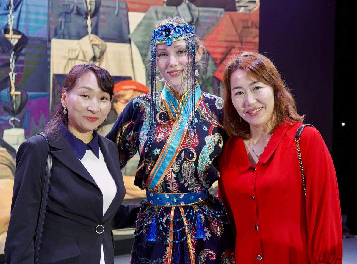 Nipomo native and Peace Corps volunteer Claire Bodger stands with two community partners at an event in the Arkhangai Province of Mongolia. Bodger splits her time roughly 50-50 between teaching English language classes and running an environmental education program.