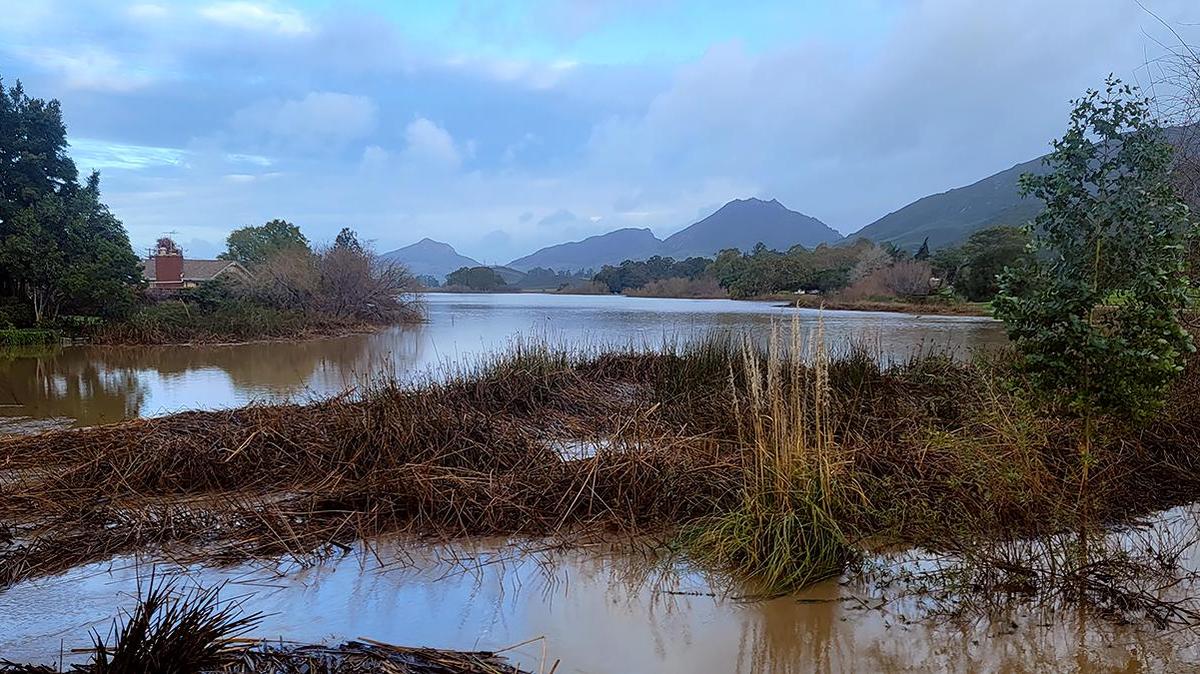 Laguna Lake in San Luis Obispo on Jan. 10, a day after drenching rained flooded parts of the county.