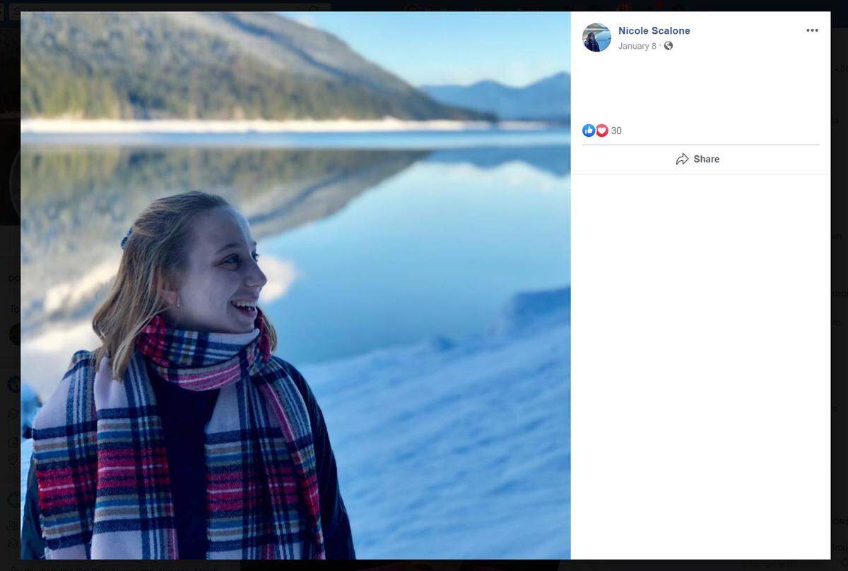 Nicole Scalone of Bellevue, Washington was killed in a car crash on Wednesday, Cal Poly officials confirmed, just days before she was set to graduate.
