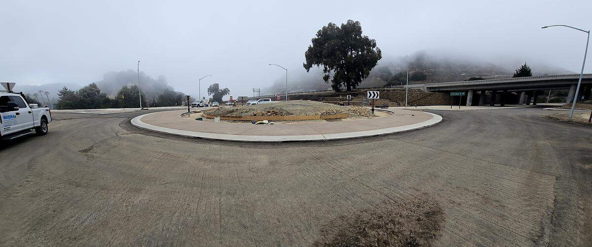 The Avila Beach Road roundabout is set to open Saturday, Sept. 27, 2025.