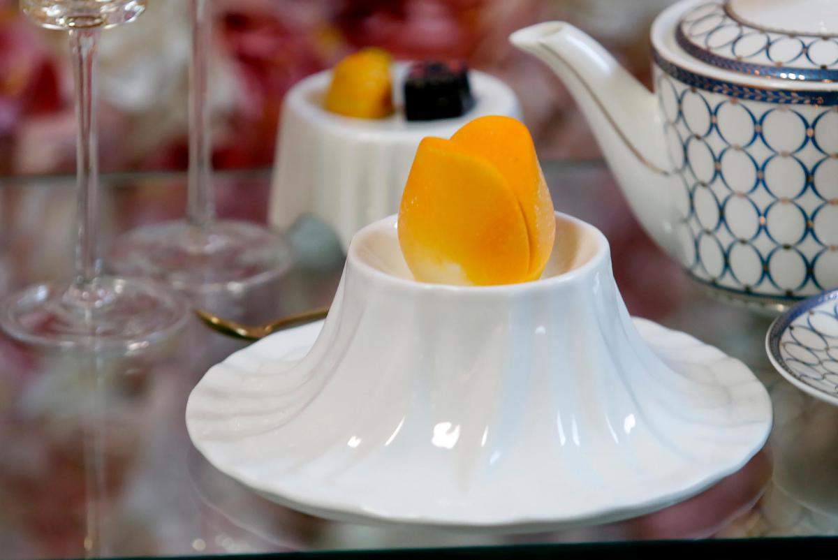 Breda’s tulip is a guava mousse in a organic color shell, with a pineapple gelèe heart and a mint sponge cake base. Michelin star chef Florencia Breda is set to open a chocolaterie and patisserie in a new location on Higuera Street in San Luis Obispo, California.