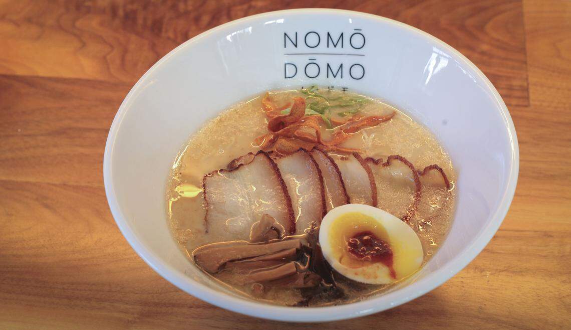 Nomo Domo is open in downtown SLO, on Monterey St. near the Mission. They serve ramen and side dishes, seen here on Sept. 3`, 2025.