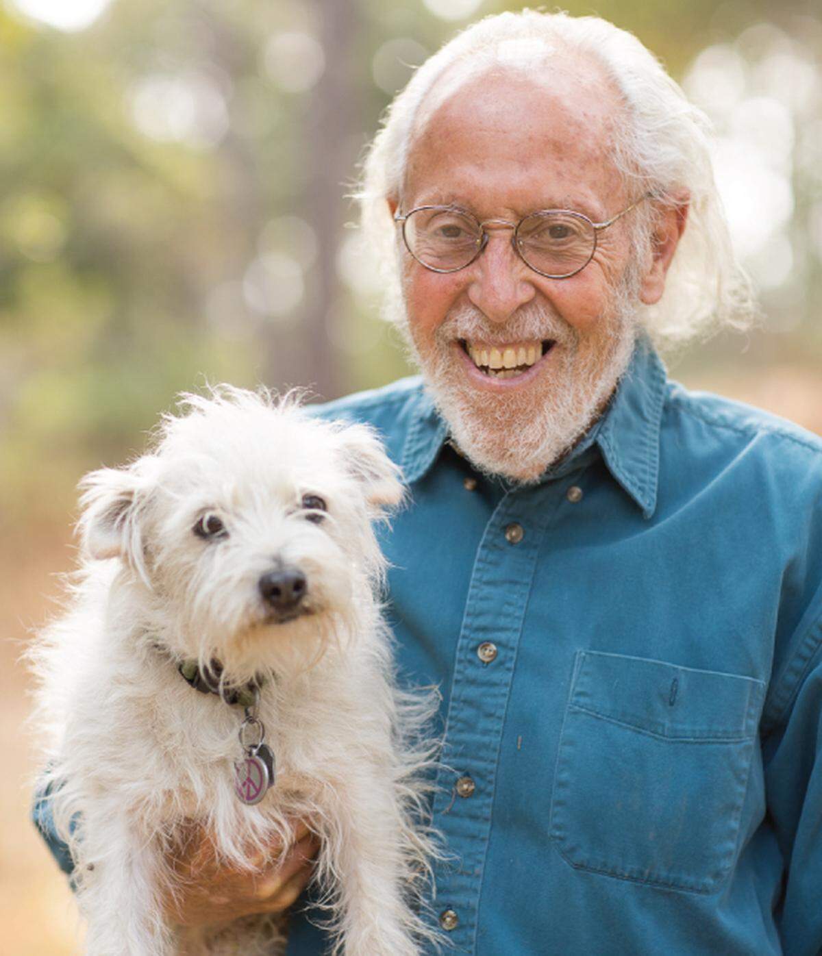Cambria CSD director Harry Farmer, here with his dog Chiron, lost his studio apartment and is struggling to find a new place to live.
