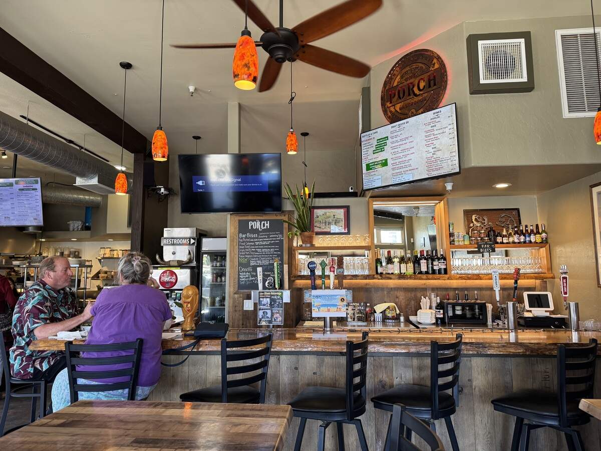 The Porch Cafe and Bar at 22322 El Camino Real in Santa Margarita on June 29, 2026.
