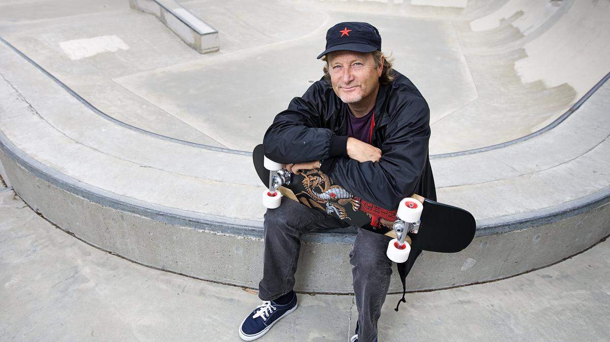 Stacy Peralta at the Los Osos Skate Park in September.