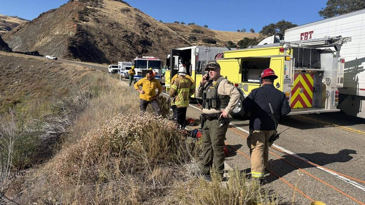 One person was found dead after a car plummeted off the side of Highway 166 near the San Luis Obispo, Santa Barbara county line on June 26, 2026.