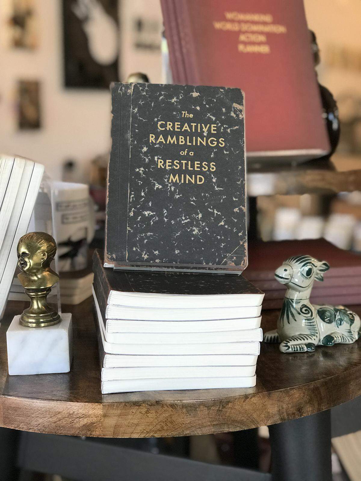 This is one of the quirky journals at The Mincing Mockingbird in Cambria. Co-owners are Matt Adrian and Kim Bagwill. Various notable creatives use the journals, the married couple say.