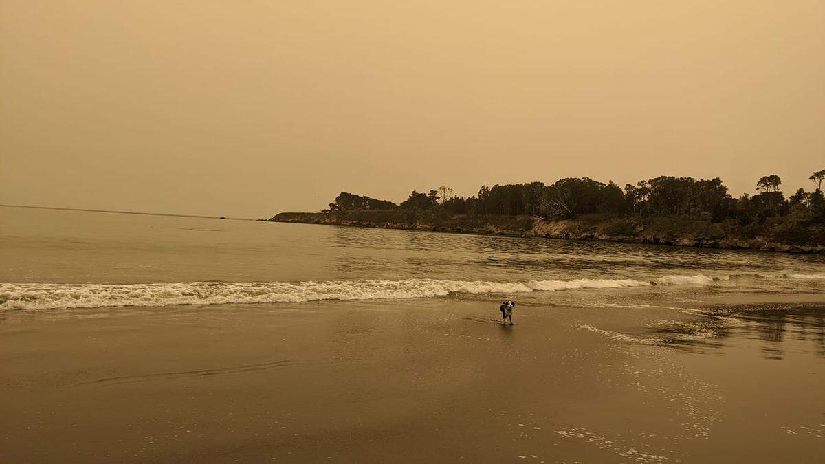 A sepia tone hangs over the entirety of San Simeon on Wednesday, Aug. 19, 2020.