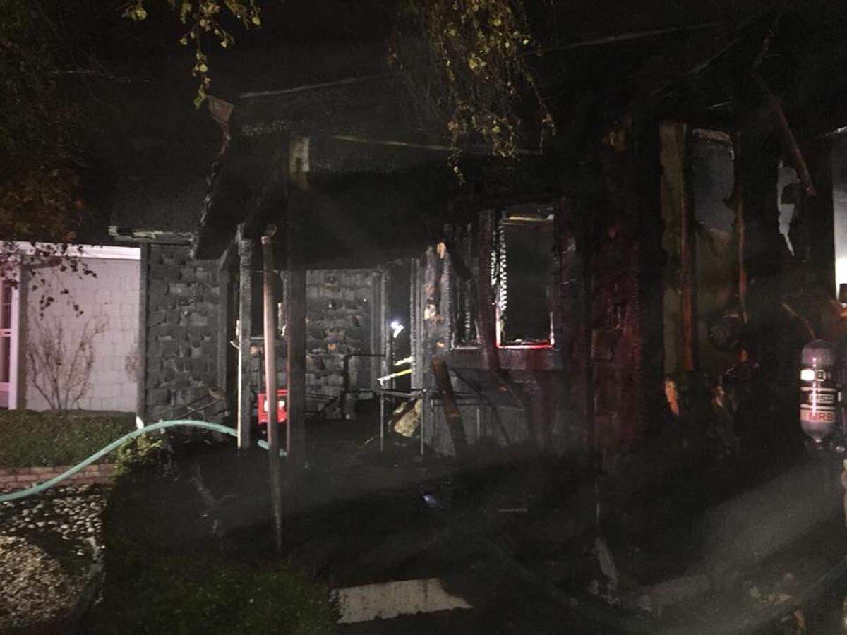 Firefighters battled an early morning fire Tuesday, May 29, 2018, in Cambria's PineKnolls area.