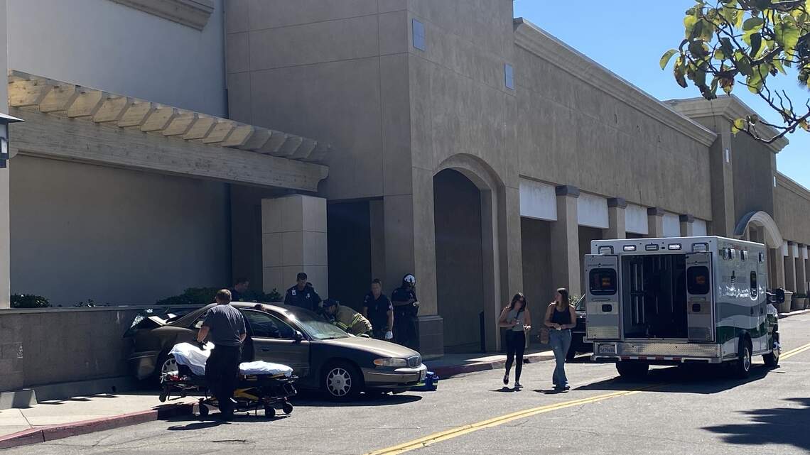 Driver taken to hospital after car crashes into SLO grocery store